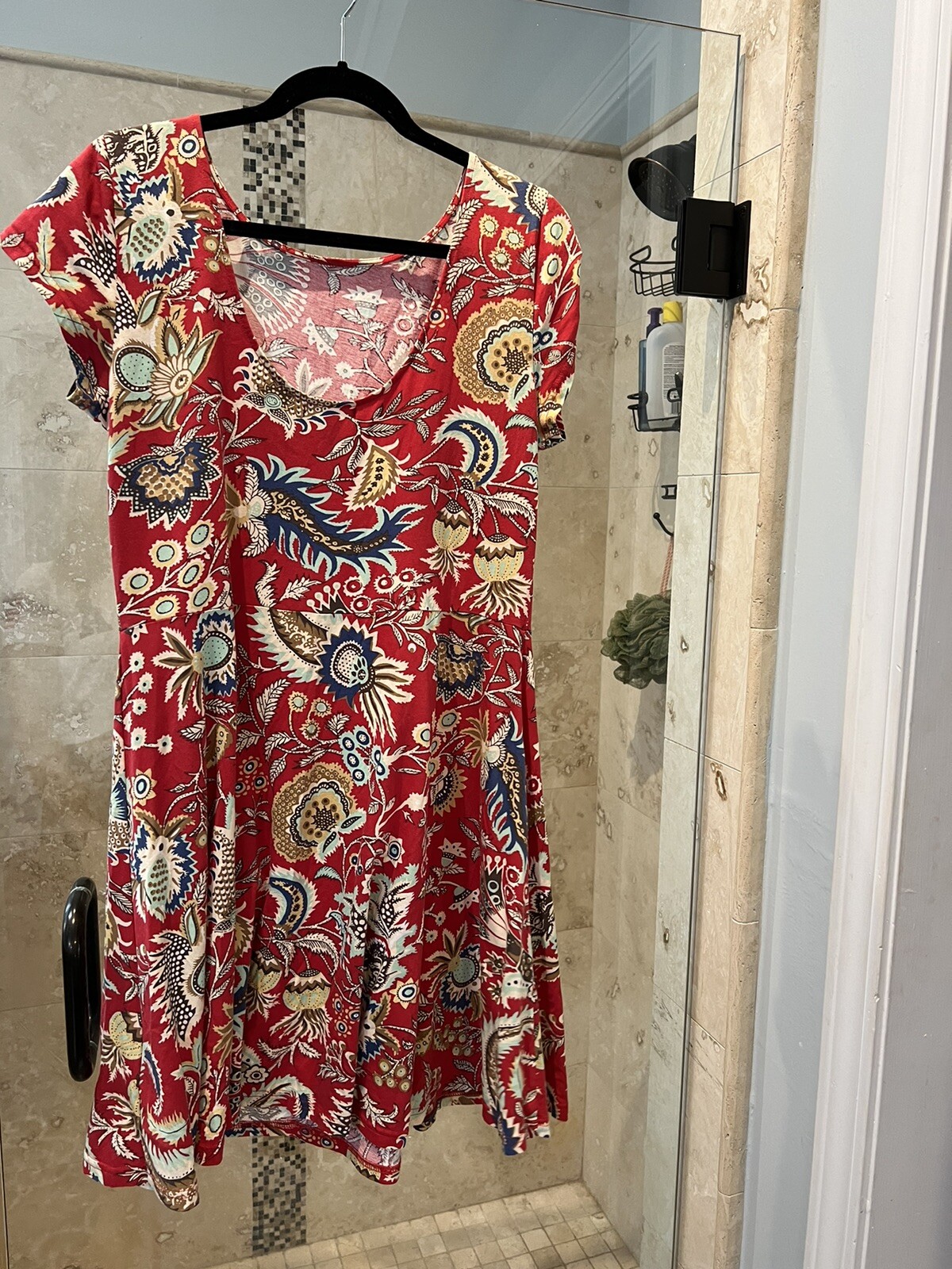 Chaps Women's Size XL Red Short Sleeve Fit Flare … - image 9