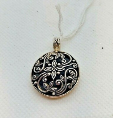 Vintage Sterling Silver Necklace 925 Pendant Scroll Filigree | eBay