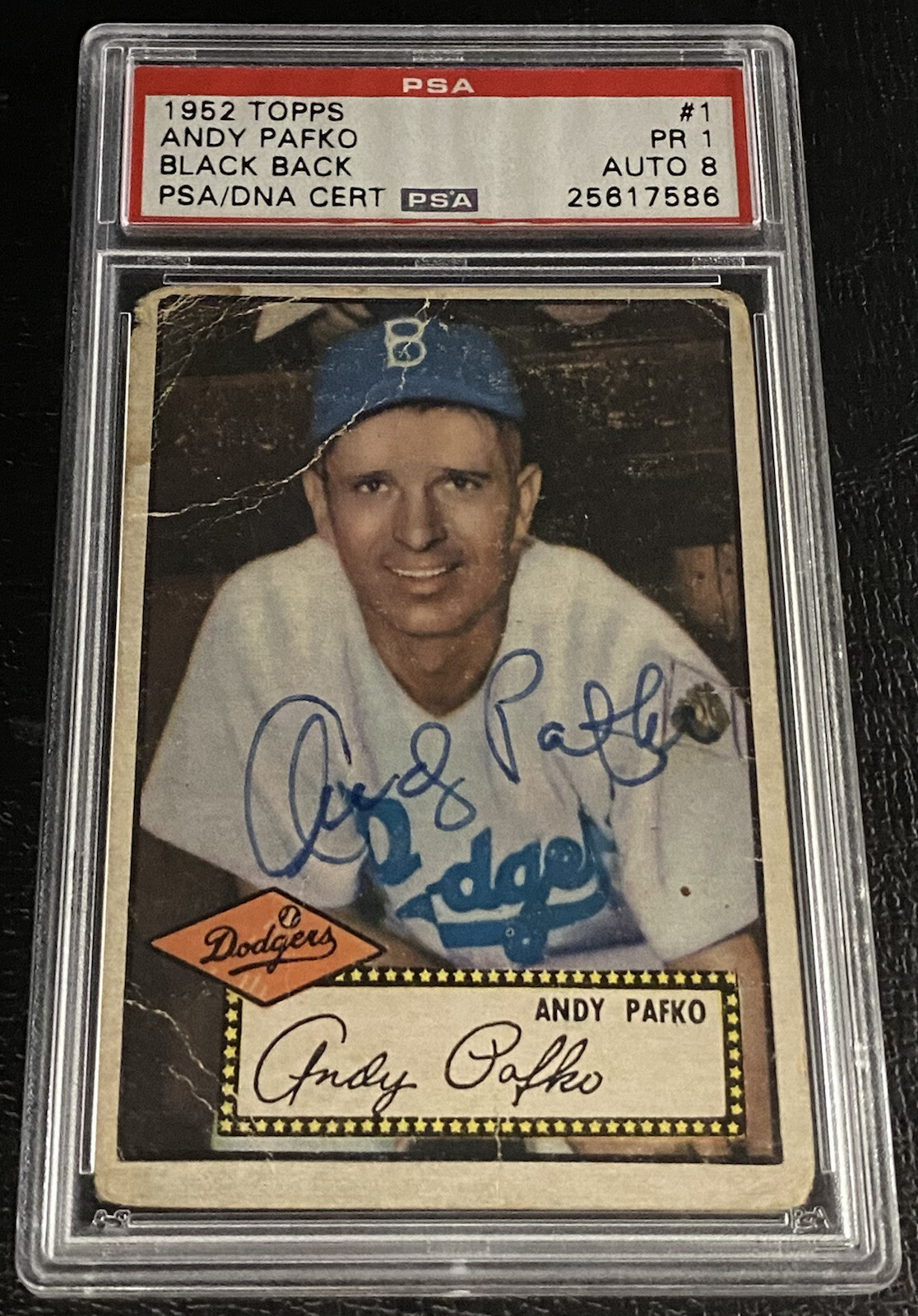 ANDY PAFKO 1956 TOPPS しいる #312 PSA 8(OC)