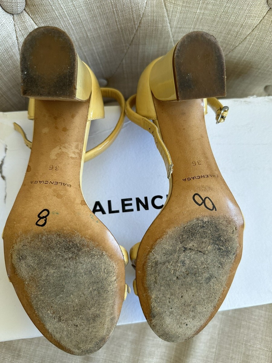 balenciaga サンダル　36 Balenciaga Studded Leather T-strap Sandals Sz 36 | eBay