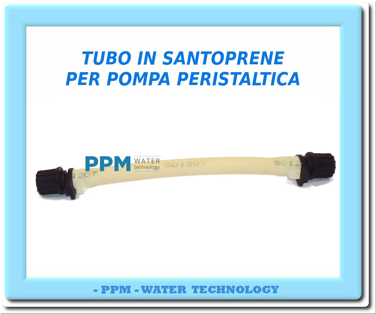TUBO SANTOPRENE COMPLETO PER POMPA PERISTALTICA - RACCORDO 4 X 6 - DETERGENTE