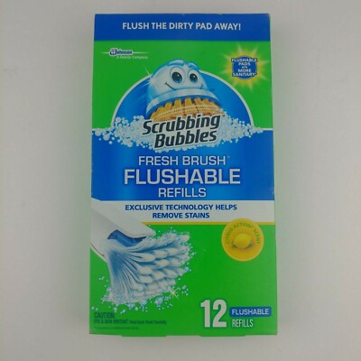 Scrubbing Bubbles Fresh Brush Flushable Refills Citrus 12 Ct