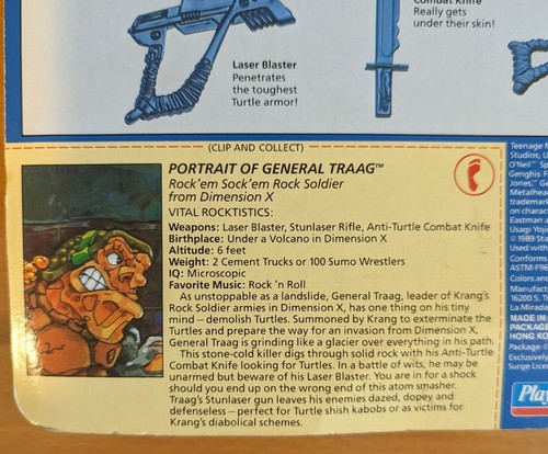 TMNT " General Traag" 1989 Factory Sealed Action Figure - Unpunched - Picture 5 of 5