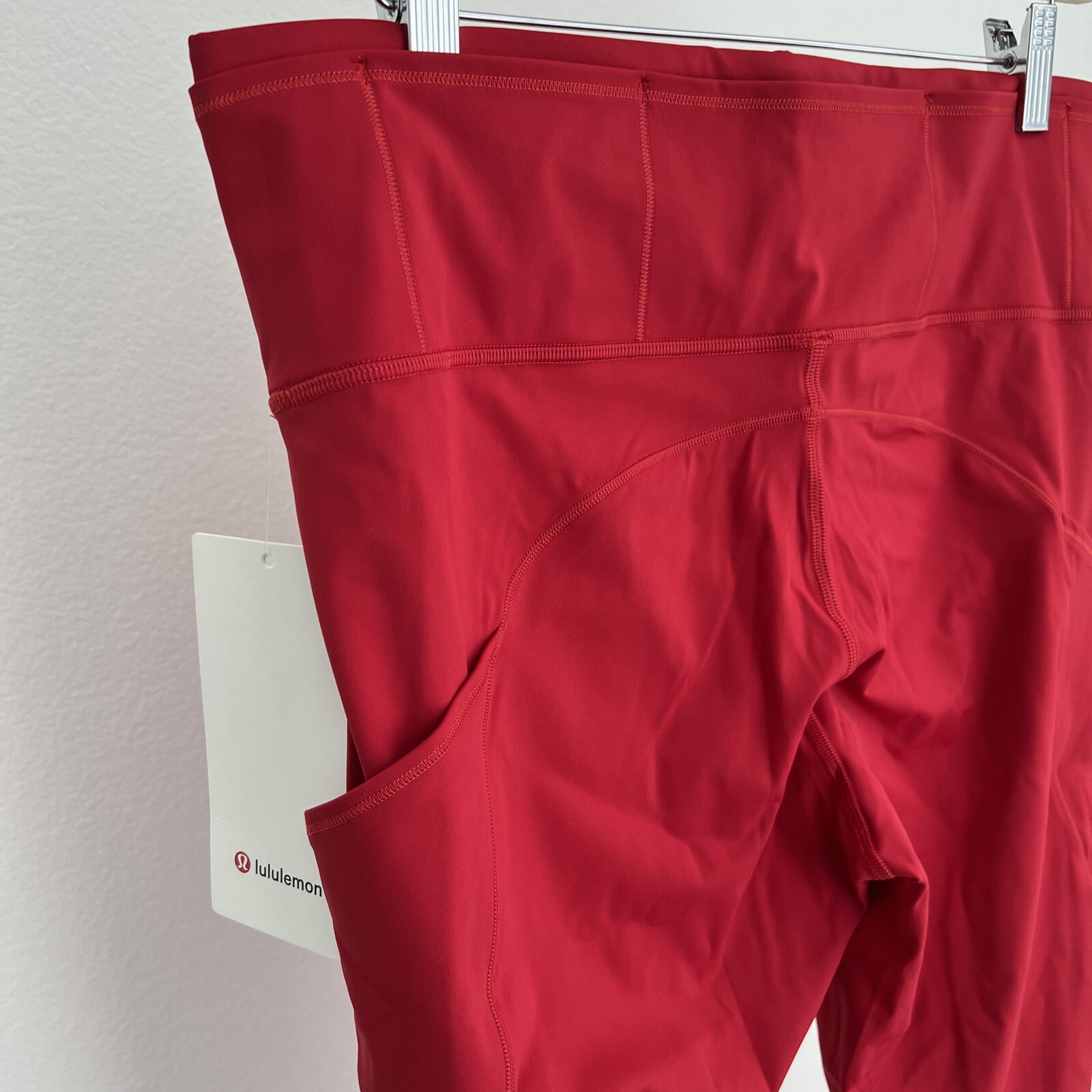 Lululemon Fast Free HR Tight 25” NWT Size 14 Dark Red DKRD Nulux Rare Pockets image 5