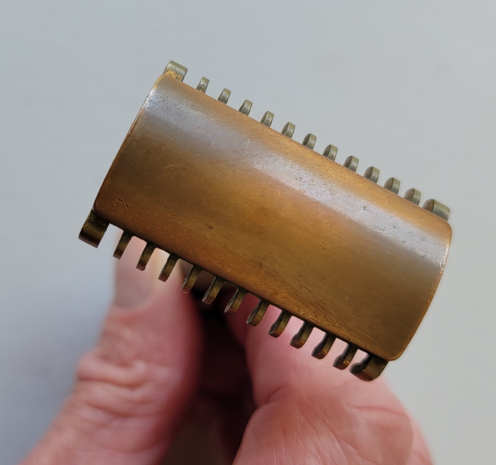 Vintage GILLETTE Brass Comb Style Shaving Razor
