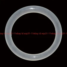 Natural Clear White Jade Jadeite Gemstone Bangle Bracelet 56-66mm Women Jewelry