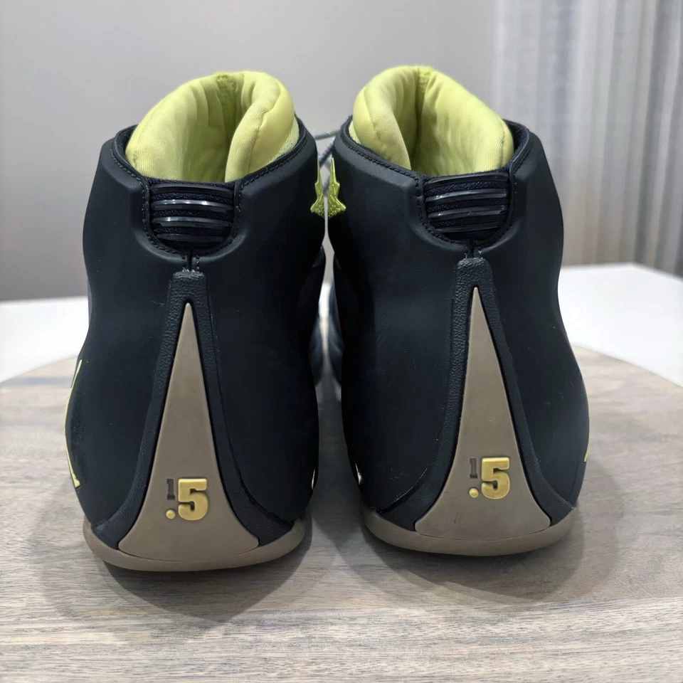 Jordan Men's Melo 1.5 Wolf Grey Volt Ice Leather Basketball Sneakers US Size 9.5 - Image 3 of 4