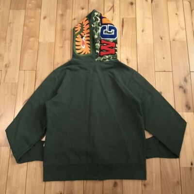 ABC camo green シャーク パーカー BAPE BAPE ABC camo green Shark full zip hoodie A Bathing Ape Size XL | eBay