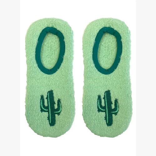 Calcetines antideslizantes antideslizantes Fuzzy Desert Cactus para mujer talla 9-11 Living Royal - Imagen 3 de 3