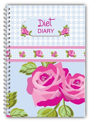 A5 DIÄTTAGEBUCH ABNEHMEN TRACKER ERNÄHRUNGSTAGEBUCH ABNEHMEN TRAINING 100 SEITEN ROSEN