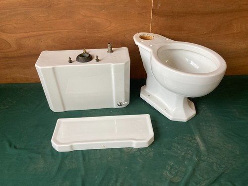 Vtg Mid Century White Ceramic Toilet Round Bowl Deco Kohler Wellworth 139-25E - Picture 20 of 20