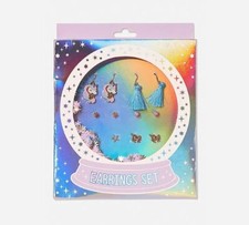 Justice Earring Gift Set Unicorns Tassels Stars 6 Pairs Stud Post Back Earrings