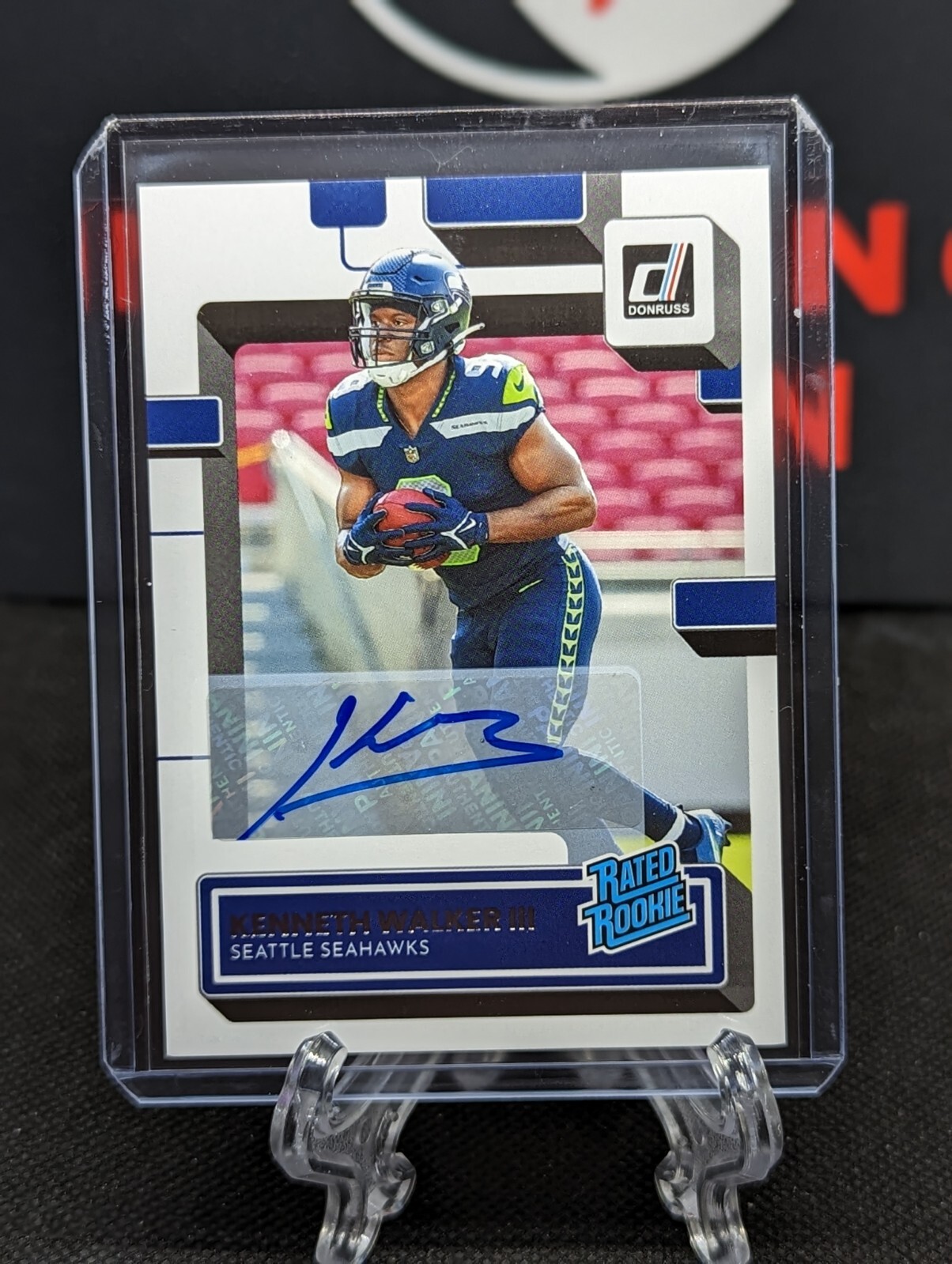 2022 Donruss Football Kenneth Walker lll Rated Rookie Auto No. 318