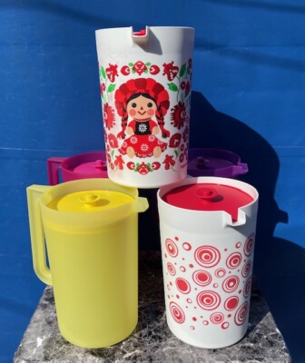 Tupperware Classic 1 Gallon Pitcher w/Push Botton  Brand Different Colors    New