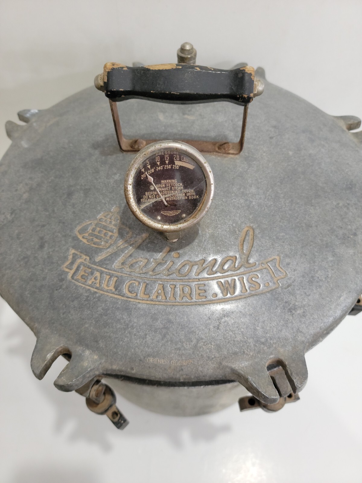 Antique National Pressure Cooker Eau Claire Wis. C25 Pressure Cooler
