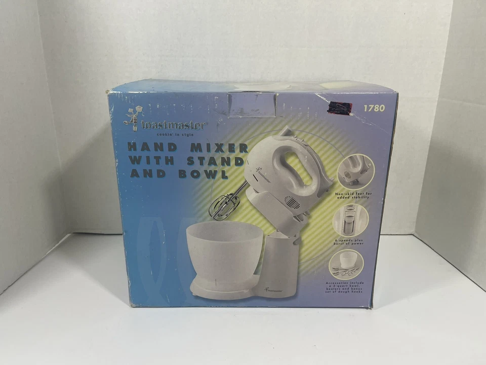 Batidora de mano Toastmaster con soporte y tazón nueva en caja Foto 3 de 4