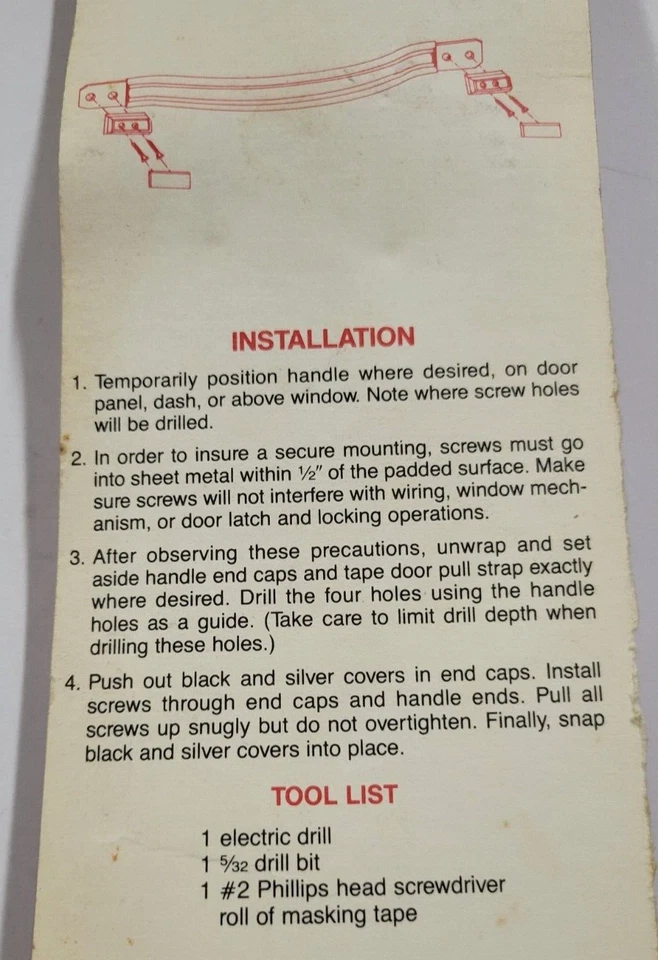 Dorman Help 77202 Kit de correa de tirador de puerta interior universal negro Foto 2 de 2