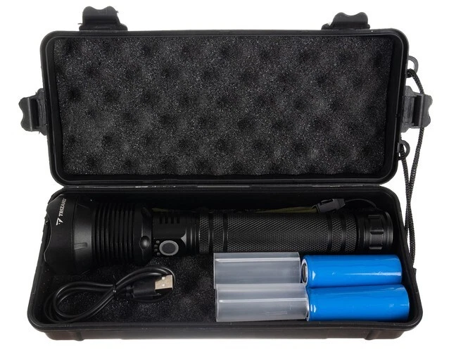 Lampada pila led P70 torcia militare tattica ricaricabile usb zoom 1000 lumen - Immagine 4 di 4