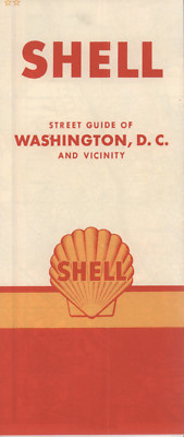 1960 Shell Road Map: Washington, D. C. NOS