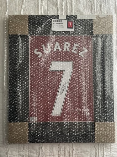 Luis Suarez Hand Signed Liverpool Icons Jersey Print In Black Frame Limited N 4 - Picture 5 of 9
