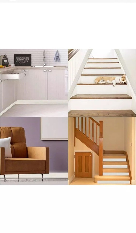 Flexible Wall Baseboard Moulding Trim, Peel and Stick Rubber Wall Base