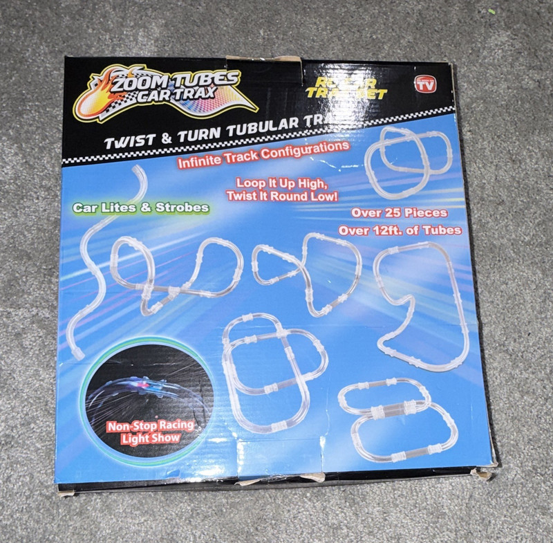 Zoom Tubes Car Trax Twist & Turn Clear Tubular RC Car Track Set Ages 5+