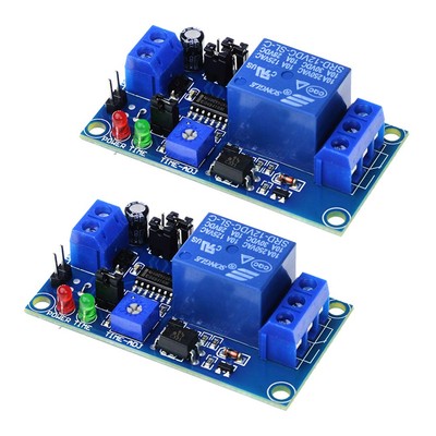 ANMBEST 2PCS DC 12v Delay Relay Switch Turn On Off Switch Module with Time Timer