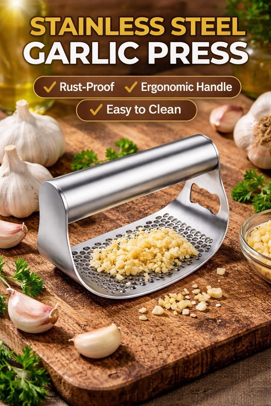 WHOLESALE PACK OF 25 Garlic Press Stainless Steel Mincer Prensa Ajo AL x Mayor
Opens in a new window