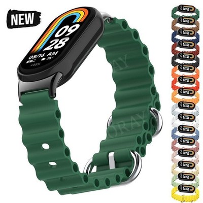 For Xiaomi Mi Band 8/9 NFC Smart Watch Silicone Sport Watch Band Strap Bracelet