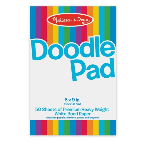 Melissa & Doug Doodle Pad (6 x 9 inches) with 50 Sheets of White Bond Paper