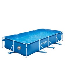 Metal Frame Pool Funsicle 15 Ft 84 cm Deep Rectangular Large Swimming Pool