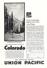 1930 Union Pacific: Rugged Grandeur of the Rockies in Colorado Vintage Print Ad