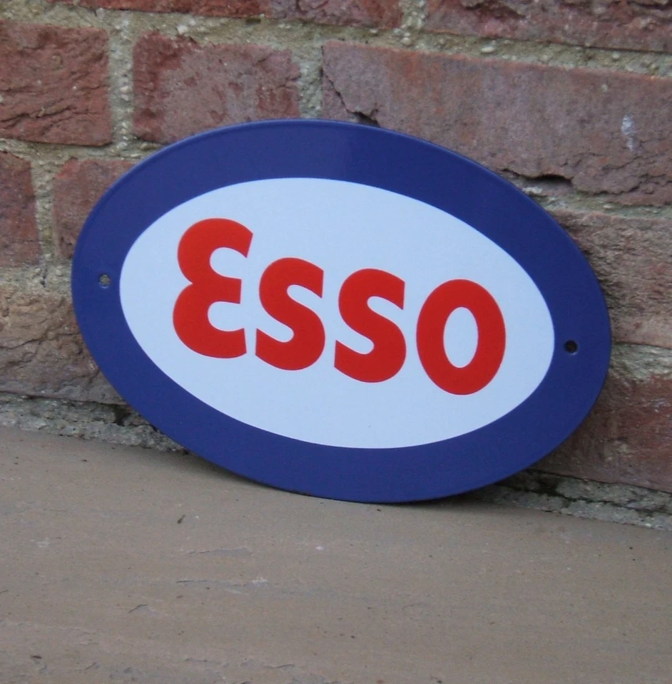 Enamel Sign Esso - Original 1970's Rare Sign by Garnier - Like Shell BP Castrol - Image 4 of 4