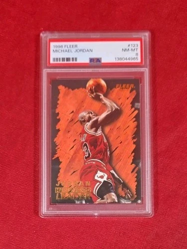 1996-97 Fleer #123 Michael Jordan  Chicago Bulls NBA Card PSA 8