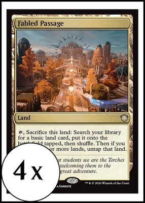 MTG - 4 x Fabled Passage - Playset 4x x4 - Secrets of Strixhaven