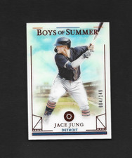 2024 Panini Boys of Summer Jace Jung Red Parallel 4/149 #82 Detroit Tigers