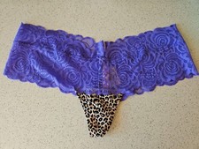 Victoria Secret PINK Wide Waistband Extra Low Rise Cheekster Thong Panty Large