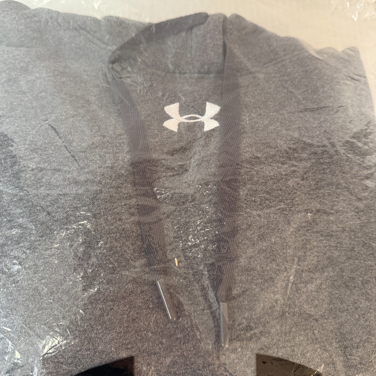 Under Armour Womens Cold Gear Fleece Hoodie Carbon Heather White 1300261 Sm New thumbnail 4