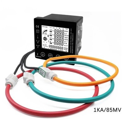 230V 3 Phase Energy Meter Roche Coil Bidirectional Measurement Panel 1KA 85mV