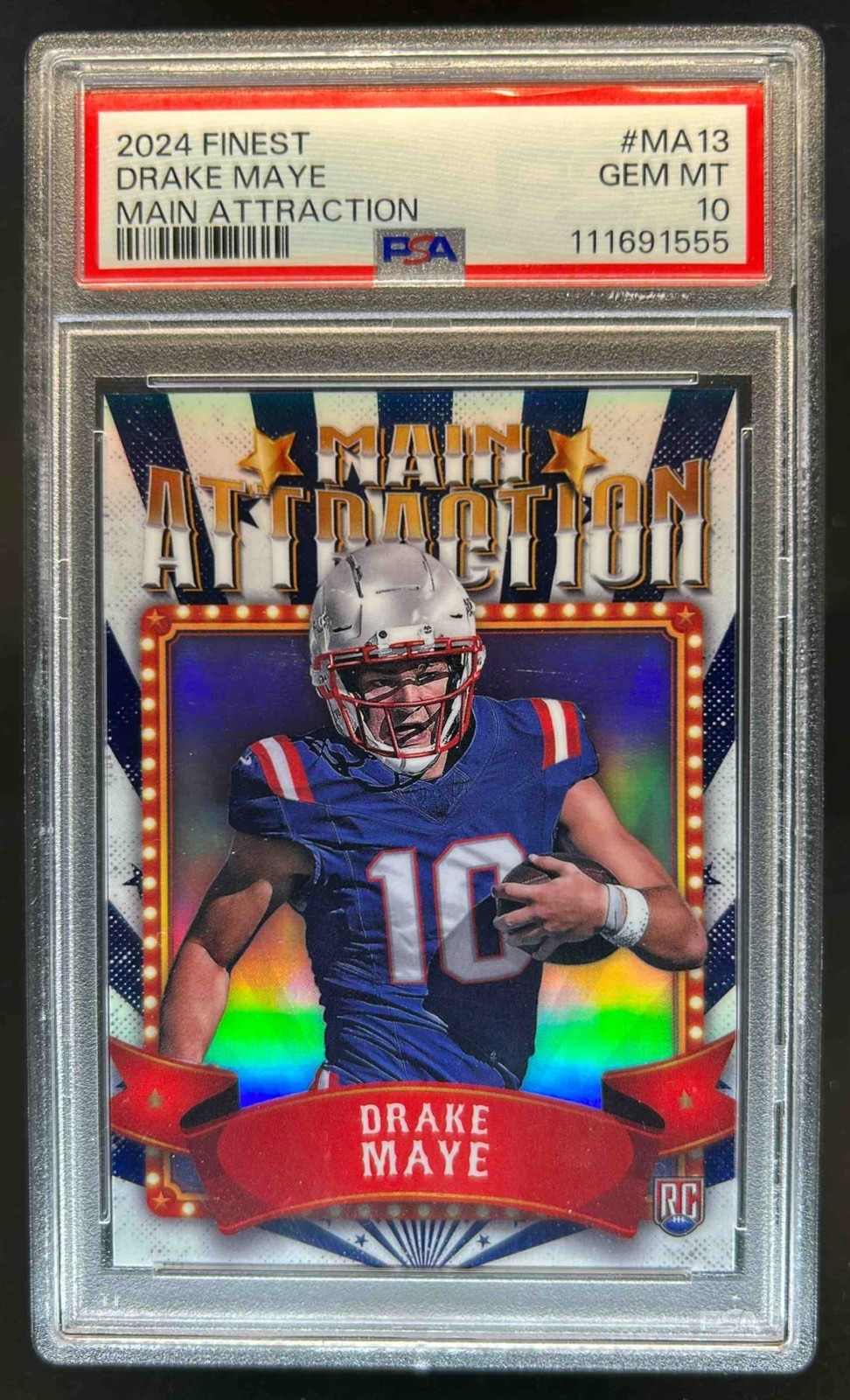 Drake Maye Topps Finest Main Attraction #MA13 Base