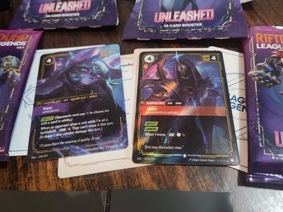 Vex Apathetic 150/219 & Jhin Murderous Artist 022a/219 Riftbound Unleashed - NM