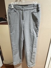 INC International Concepts Gray Pants Women Flat Front Solid Petites