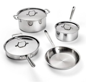 All-Clad D3 3-Ply Bonding 7-Piece Stainless Steel Cookware Set .A14