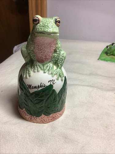 HZO Memphis Tennessee 4,5" Porzellan Glocke ~ Frosch Vintage ~ 1996 - Bild 3 von 12