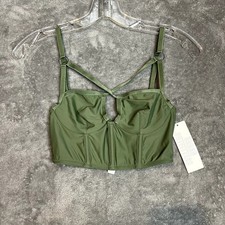 Urban Outfitters Out from Under Corset Top Womens S Olive Green Festival NWT
