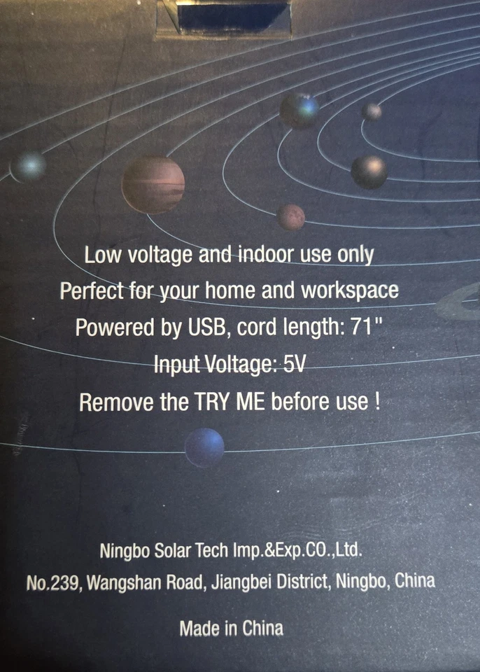 Sistema solar cristal iluminado luz espacial luz noturna lâmpada céu luz suporte quadrado - Imagem 3 de 4