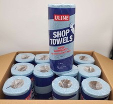 Shop Towels 55 Sheets Pack of 12 Rolls Cleaning Wipes Uline S-18119