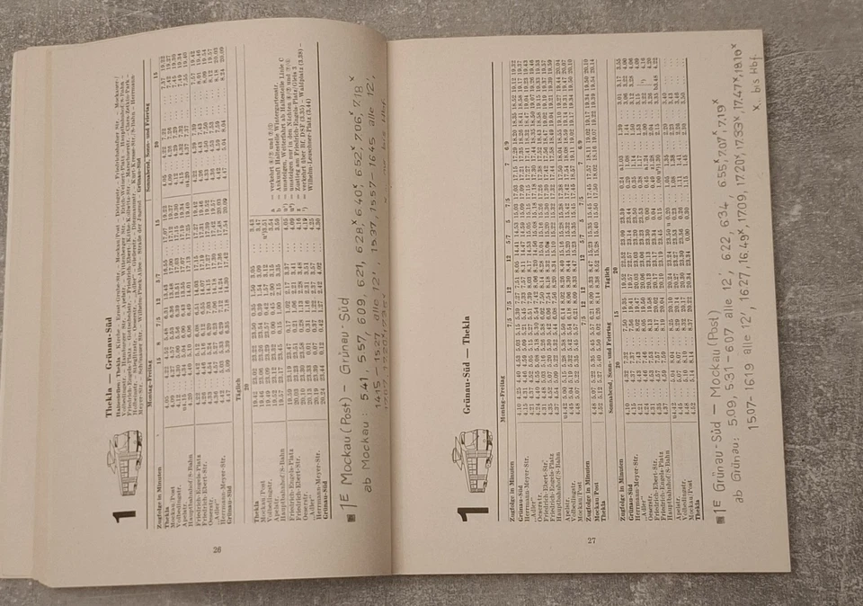 FAHRPLAN  1984/85, Städt. Nahverkehr Leipzig, Straßenbahn, Bus, S-Bahn  - Bild 4 von 4