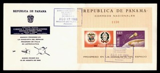 DR WHO 1966 PANAMA FDC SPACE IMPERF S/S R81654