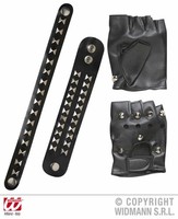 Biker Rocker 3-Tlg. Set Damen Herren Komplett Punk Karneval Fasching Neu 14685
